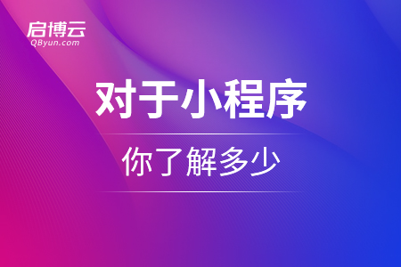對(duì)于小程序，你了解多少？